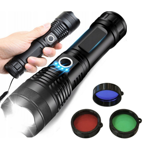 Baltas gaismas lukturis + RGB filtri