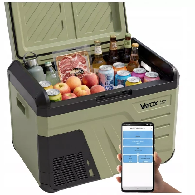 Travel fridge 37L DC 12/24V AC 220-240V, single-chamber, Travel series VA-T37, Vayox