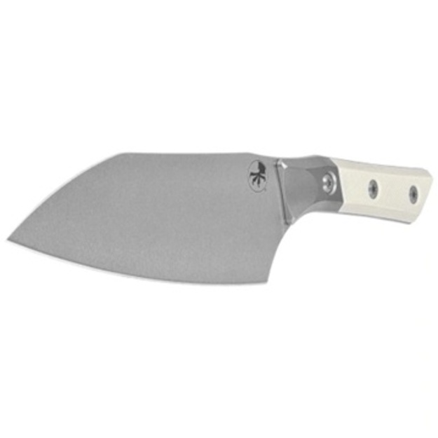 Кухонный нож Microtech Santoku 6 дюймов, титановый больстер/цвет слоновой кости G10, обработка Stonewashed, материал M390MK 3200B-10IV