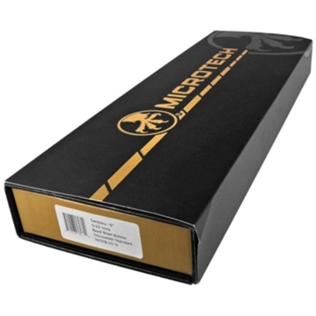 Кухонный нож Microtech Santoku 6 дюймов, титановый больстер/цвет слоновой кости G10, обработка Stonewashed, материал M390MK 3200B-10IV