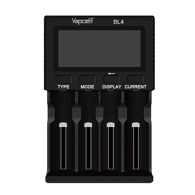 Vapcell BL4 universālais lādētājs ar 4 slotiem Li-ion, LiFePO4, NiMH un 1,5V Li-ion akumulatoriem