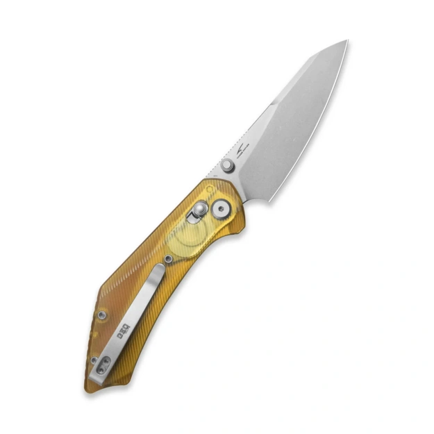 Geo Knife DIVID folding knife Stonewash M390 Blade, Ultem GEO2507K