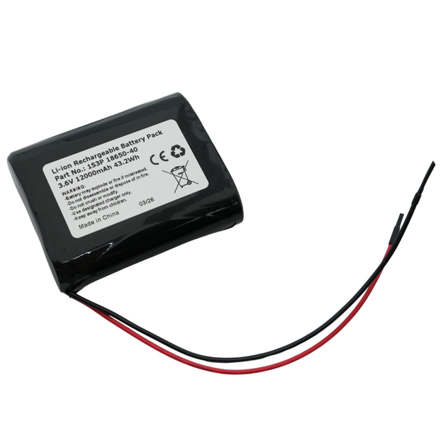 Keeppower 1S3P - 18650 - 12000mAh - 3,6 V - 3,7 V litija jonu akumulatora bloks ar BMS aizsardzību un kabeļa savienotāju