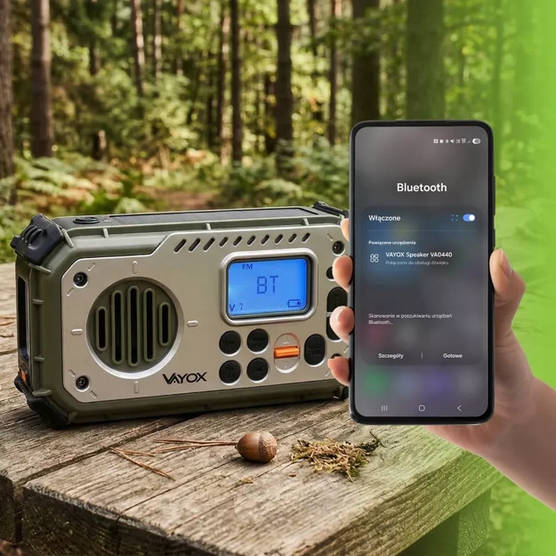 Vayox VA0440 Emergency Radio with Power Bank and Bluetooth