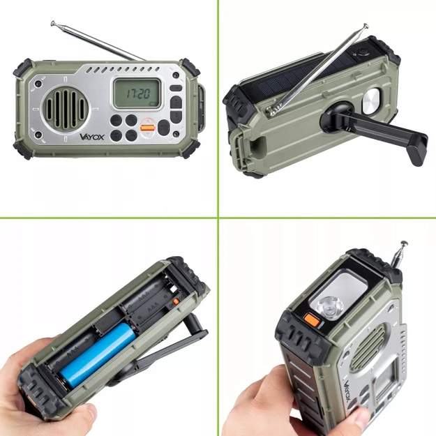 Vayox VA0440 Emergency Radio with Power Bank and Bluetooth