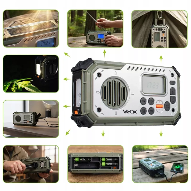 Vayox VA0440 Emergency Radio with Power Bank and Bluetooth