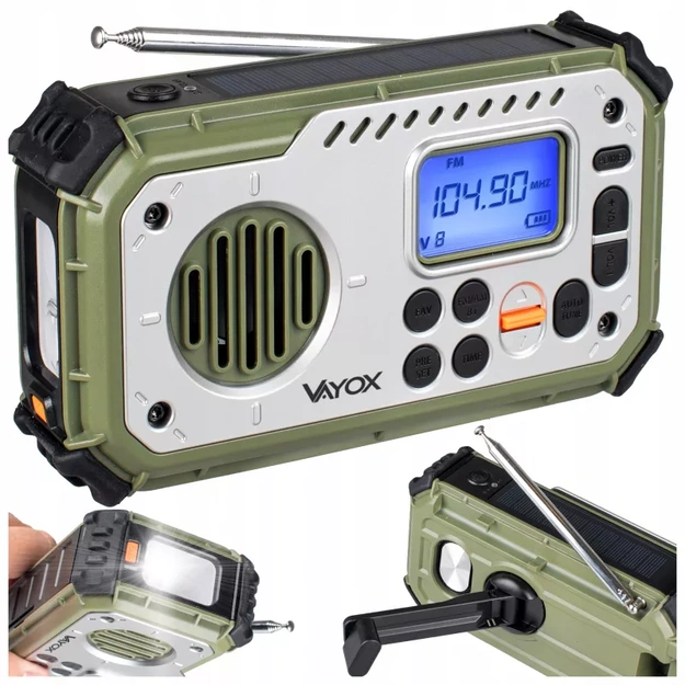Vayox VA0440 Emergency Radio with Power Bank and Bluetooth