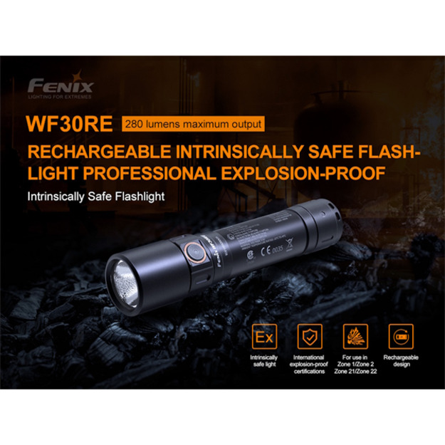 Fenix ​​rokas lukturītis sprādzienbīstamām vidēm 280lm WF30RE