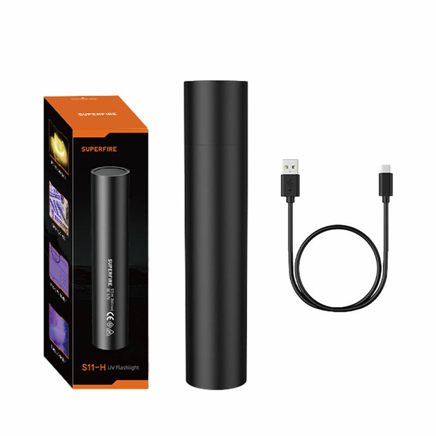 UV zibspuldzes Supfire S11-H, 365NM, USB