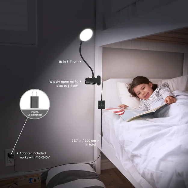 Clip on Reading Light Glocusent