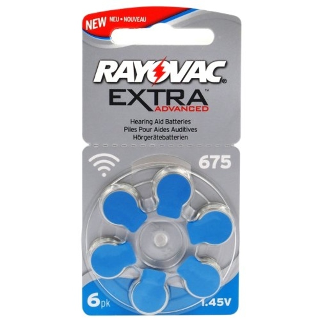 Rayovac Extra elements for hearing aids PR44 675, 6 pcs.