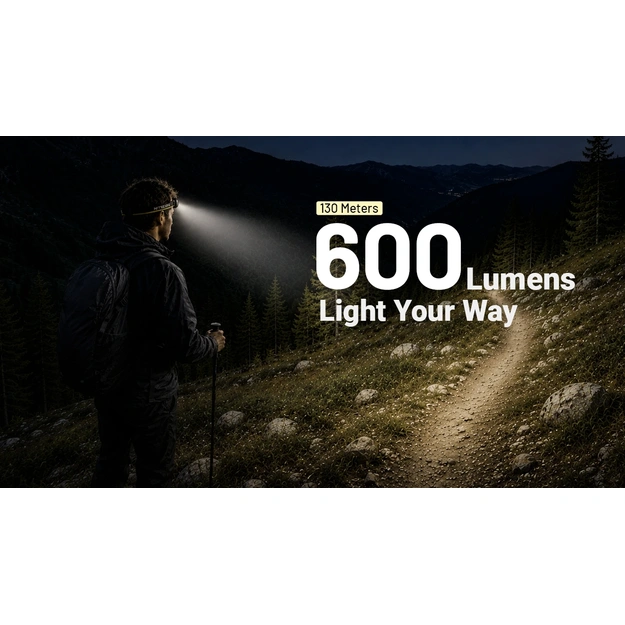 Nitecore HA19 MCT daudzkrāsu un daudztemperatūru pieres lukturis 600lm