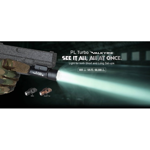 Olight PL Turbo Valkyrie Black, 800 lumen flashlight
