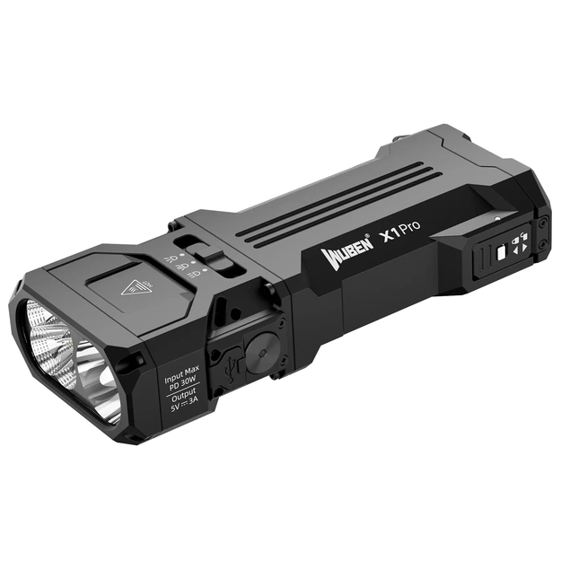 Wuben X1 Pro Lukturis ar Power Bank Funkciju, 12 300 lm - Melns