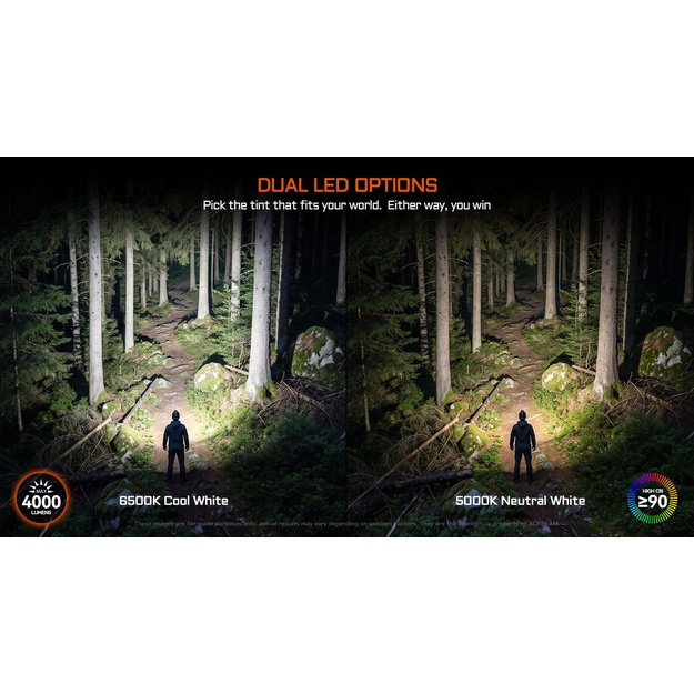 AceBeam H18 uzlādējama galvas lampa 2700lm, 5000K NW High CRI90, 21700
