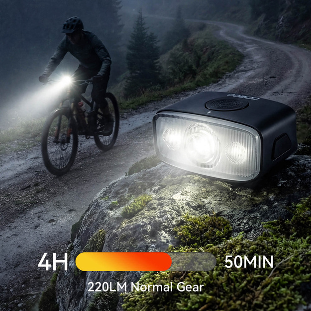 Rockbros QC1200 priek&scaron;ējais velosipēda lukturis, 1200 lm, USB-C 