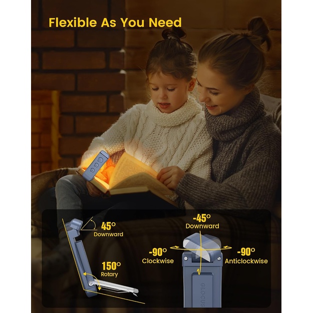 Glocusent lasāmlampa, USB, pusnakts zila, GLCSNTBL307