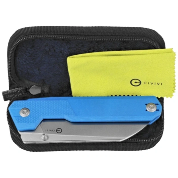 Civivi Hid Blue G10, Satin 14C28N Folding Knife by Ostap Hel (C23008-5)