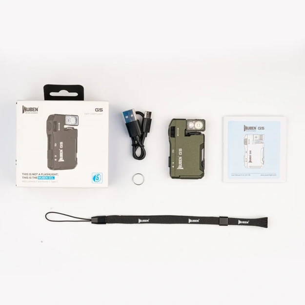 WUBEN G5 edc flashlight 400lm, army green