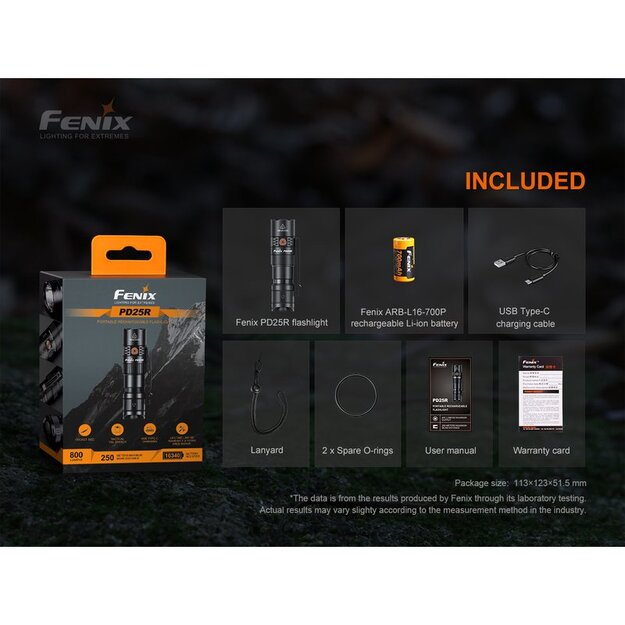Fenix ​​flashlight PD25R LED
