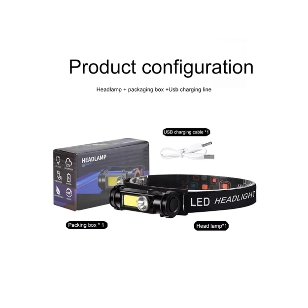 Lukturis galvā USB + magnēts