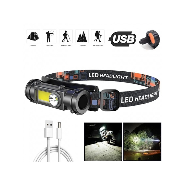 Lukturis galvā USB + magnēts