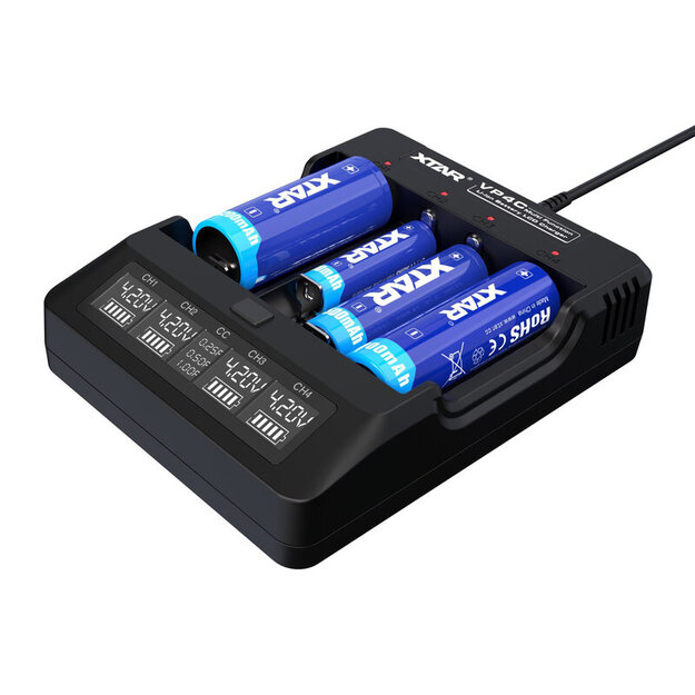 XTAR VP4C akumulatoru lādētājs