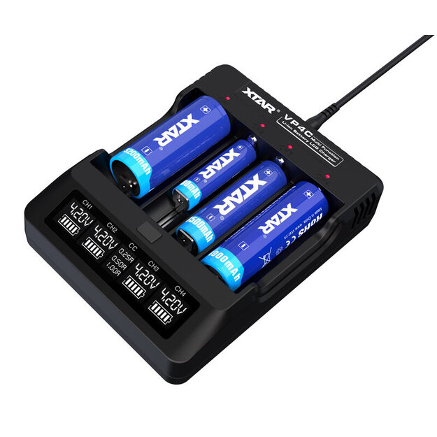 XTAR VP4C akumulatoru lādētājs
