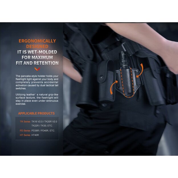 Fenix ​​ALP-20 leather holster TK16 V2.0, TK20R V2.0, PD36R...