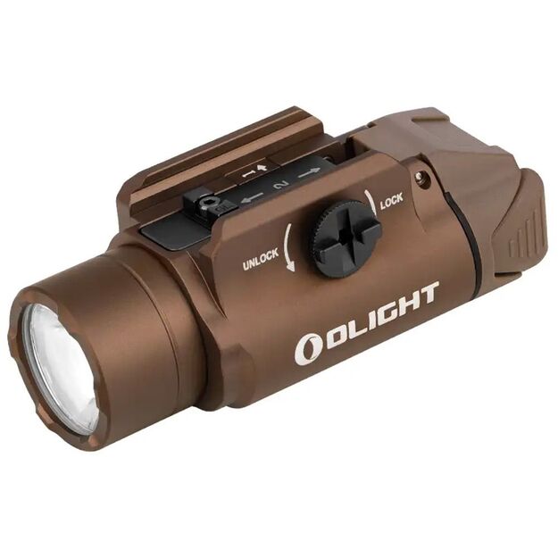 Olight PL-3R Valkyrie Black ieroču lukturis - 1500 lūmeni, desert tan
