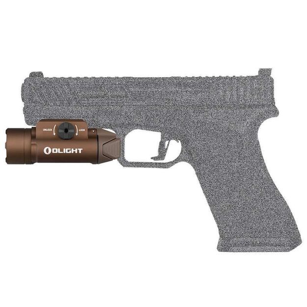 Olight PL-3R Valkyrie Black ieroču lukturis - 1500 lūmeni, desert tan
