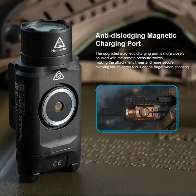 Olight PL-3R Valkyrie Black ieroču lukturis - 1500 lūmeni, desert tan