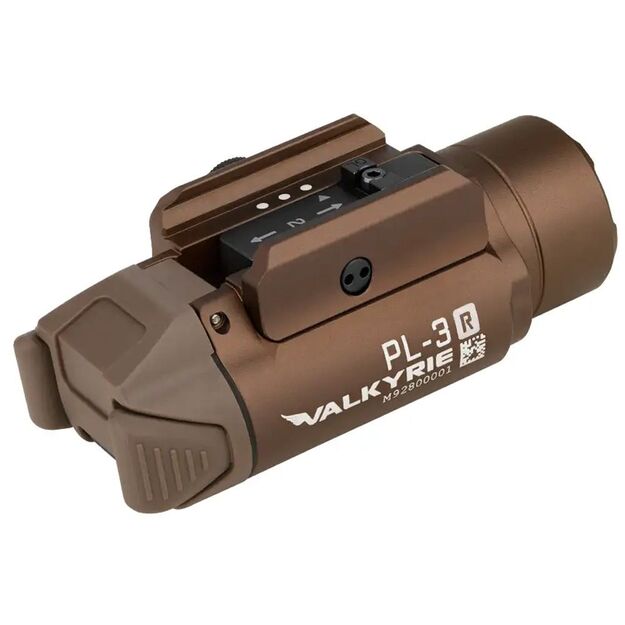 Olight PL-3R Valkyrie Black ieroču lukturis - 1500 lūmeni, desert tan