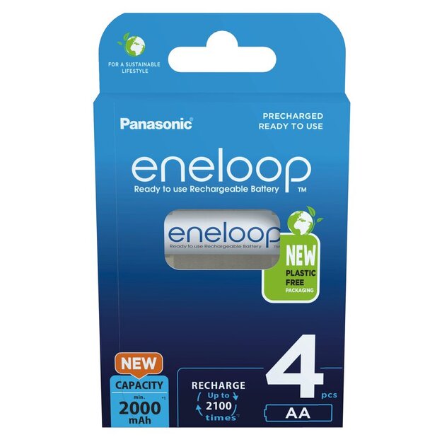 Panasonic Eneloop R6 AA 2000mAh akumulators 4 gab. BK-3MCDE/4BE (blisteris)