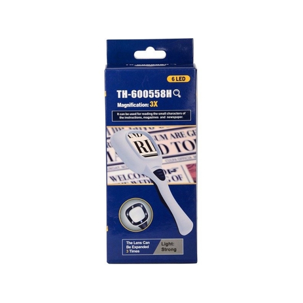 Palielināmais stikls ar lukturīti, balto un UV gaismu