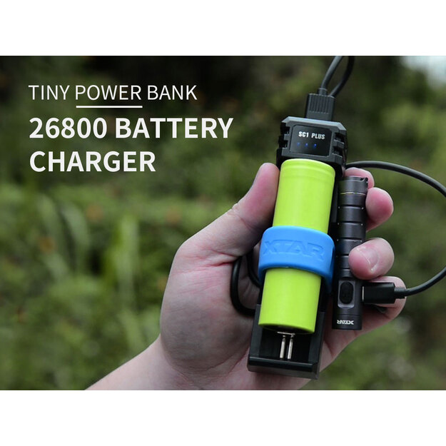 XTAR SC1 PLUS 18650/26650 lādētājs