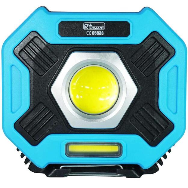 Richmann uzlādējams halogēna gaismeklis ar magnētu 20W COB + 3W C5938