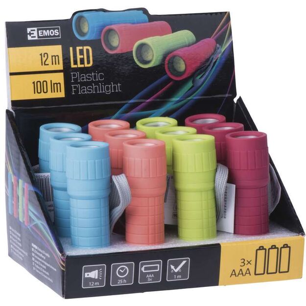 Emos 1x COB LED lukturītis 1W, 3xAAA, P4706