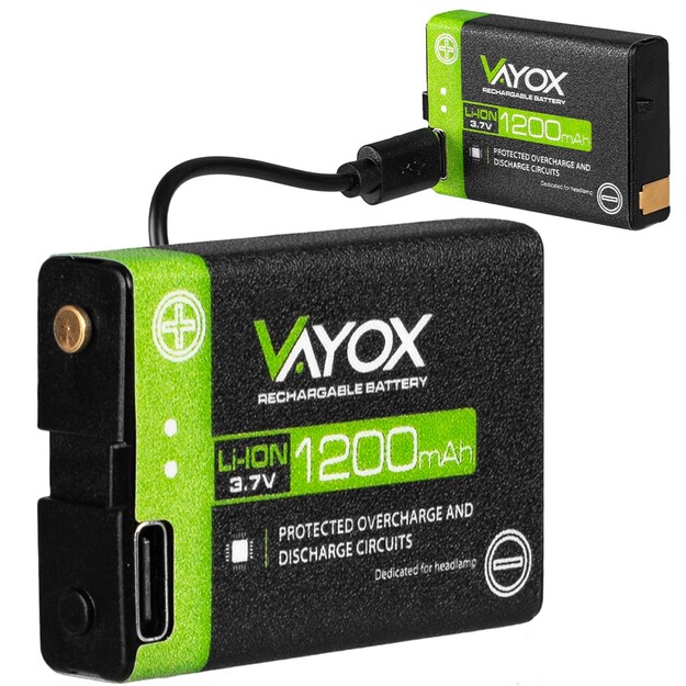 Vayox 3,7 V 1200 mAh battery for flashlights VA0255