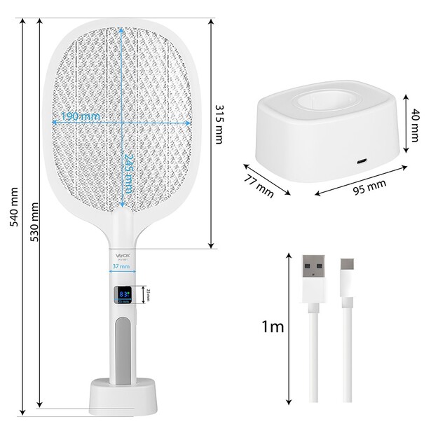 Vayox elektriskais kukaiņu slazds 6xSMD 1200mAh IKV-991