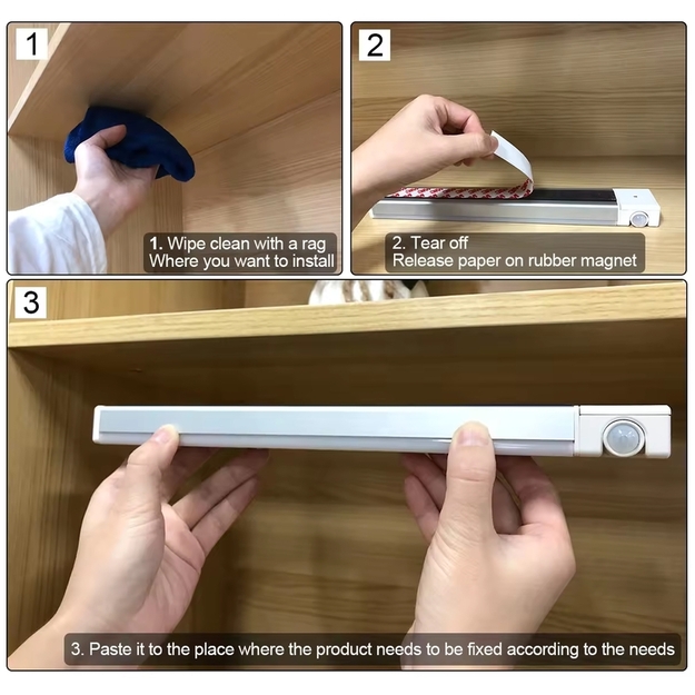 Avide LED uzlādējama lampa 2,5&nbsp;W ar sensoru