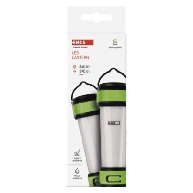 EMOS uzlādējama kempinga gaisma 360lm 4000mAh P4009