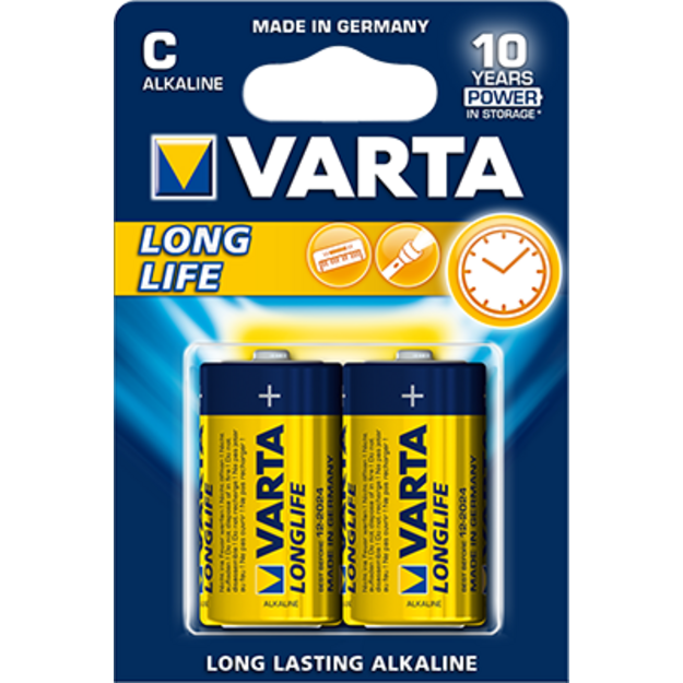 C baterija Varta Longlife LR14, 2 gab.