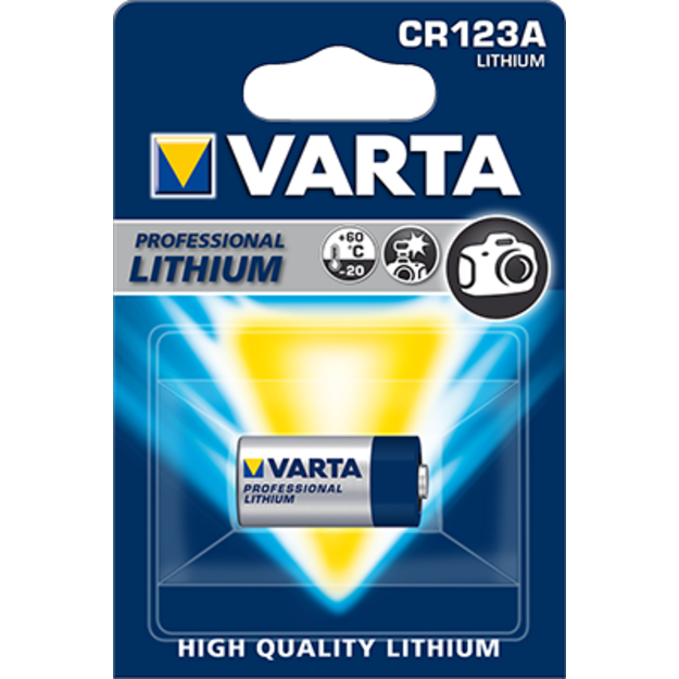 CR123A baterija Varta Lithium 3V , 1 vnt.