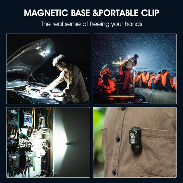 Wuben E7 uzlādējams lukturītis 1800lm armijas zaļ&scaron;