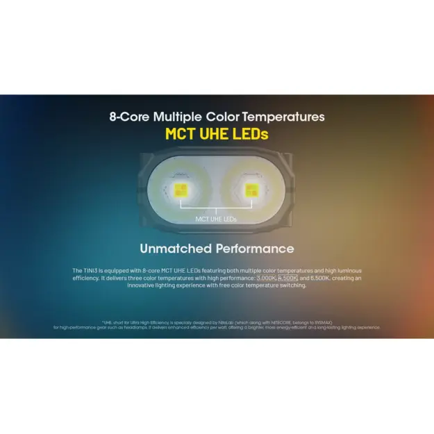Nitecore TINI 3 LED Flashlight 600lm Orange