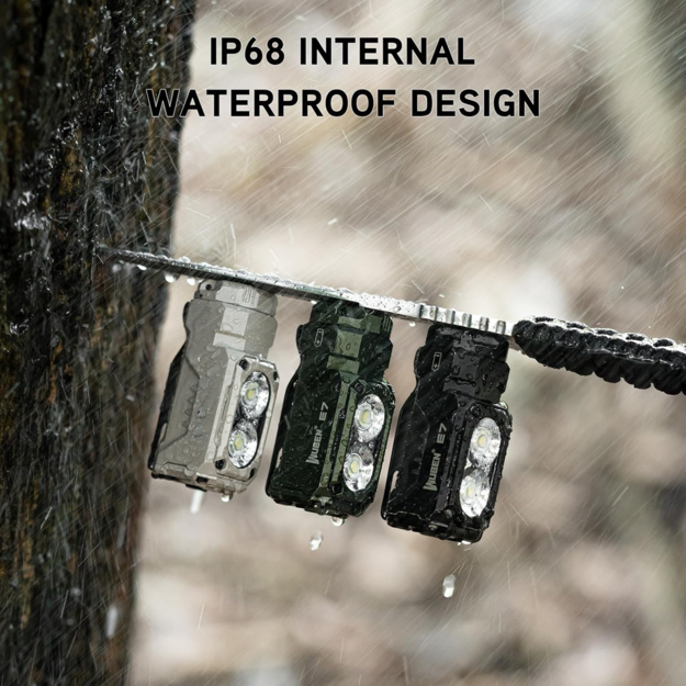 Wuben E7 uzlādējams lukturītis 1800lm khaki