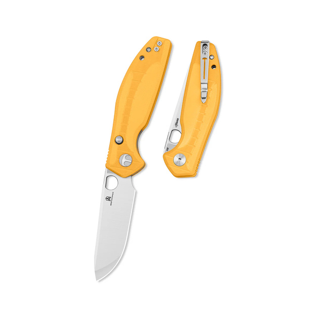 Bestechman Angry Owl nazis Yellow G10, Satin/Stonewashed D2, autors Keanu Alfaro (BMK12A-1)