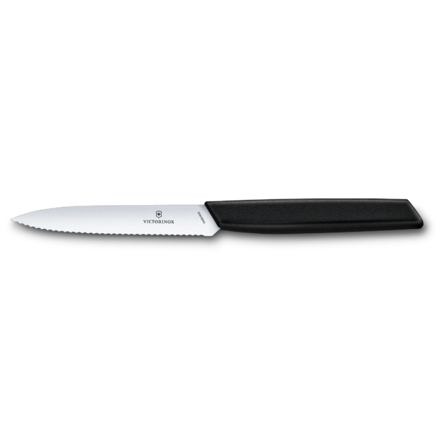 Victorinox Swiss Modern Black virtuves nazis, 10 cm, ar zobainu un asu galu 6.9003.10W