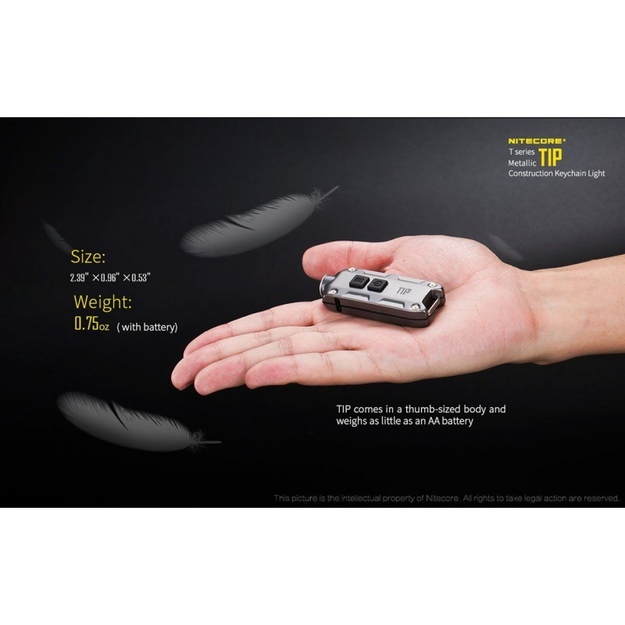 Nitecore TIP žibintuvėlis, juodas